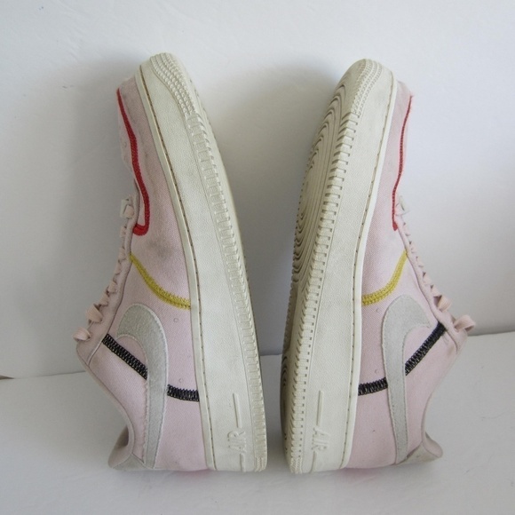 Nike Air Force One shoes’07 Women's 10.5 Low LX 'Stitched Canvas-siltstone Red - Picture 12 of 15